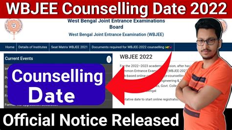 wbjee counselling date and time